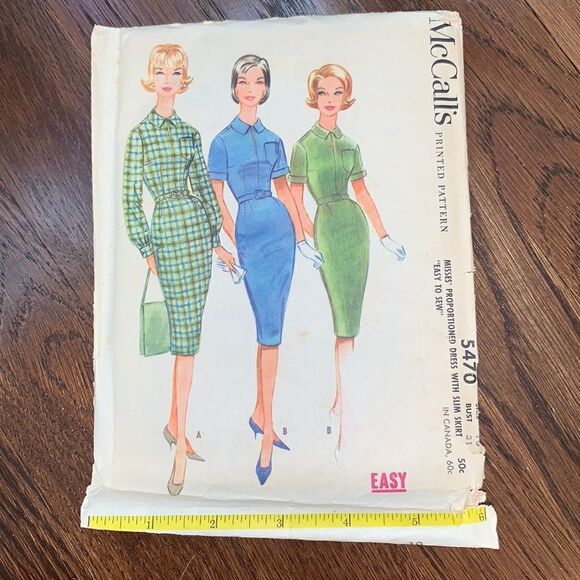 Vtg McCall’s proportioned dress pattern from 1960 - Picture 1 of 6